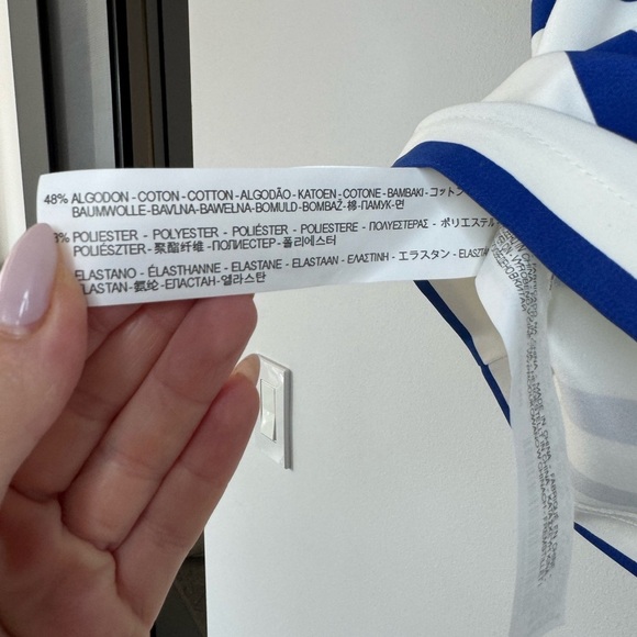 Zara Trafaluc Navy and White Striped Top - Picture 9 of 17